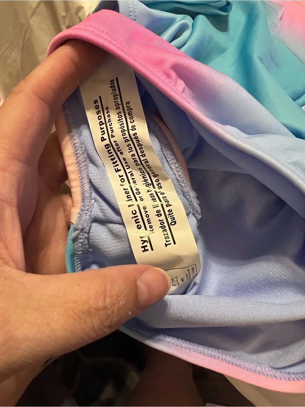 NWT Wonder Nation Girls 8 Pastel Ombre Long Sleeve One Piece Swimsuit UPF 50+